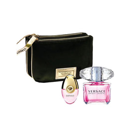 Versace Bright Crystal Gift Set for Women - 90ml EDT 10ml EDT and Vercase Pouch